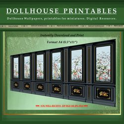 Wallpapers- Set 10 | Digital Downloads for Dollhouses and Unique Miniature Projects - Printables in Scale 1:12