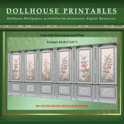 Wallpapers- Set 12 | Digital Downloads for Dollhouses and Unique Miniature Projects - Printables in Scale 1:12