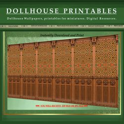 Wallpapers- Set 15-v5 | Digital Downloads for Dollhouses and Unique Miniature Projects - Printables in Scale 1:12