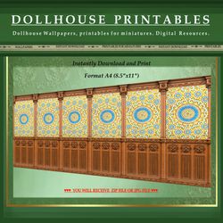 Wallpapers- Set 15-v4 | Digital Downloads for Dollhouses and Unique Miniature Projects - Printables in Scale 1:12