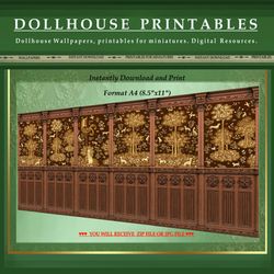 Wallpapers- Set 15-v2 | Digital Downloads for Dollhouses and Unique Miniature Projects - Printables in Scale 1:12