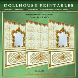 Wallpapers- Set 19-v21 | Digital Downloads for Dollhouses and Unique Miniature Projects - Printables in Scale 1:12