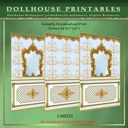 Wallpapers- Set 19-v22 | Digital Downloads for Dollhouses and Unique Miniature Projects - Printables in Scale 1:12