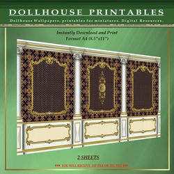 Wallpapers- Set 17-v11 | Digital Downloads for Dollhouses and Unique Miniature Projects - Printables in Scale 1:12