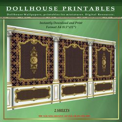 Wallpapers- Set 17-v12 | Digital Downloads for Dollhouses and Unique Miniature Projects - Printables in Scale 1:12