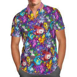 eevee evolutions hawaiian shirt pokemon anime shirt for men women kid