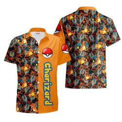 charizard hawaiian shirts custom anime merch clothes for men women kid