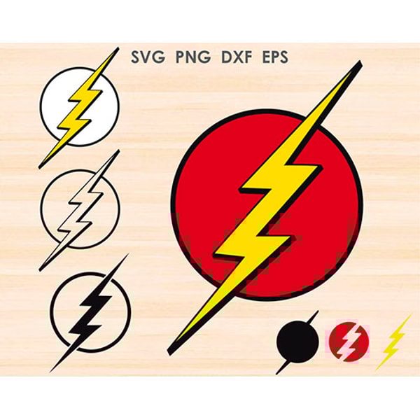 Flash Logo SVG, Flash Silhouette Svg, Superhero Svg - Inspire Uplift