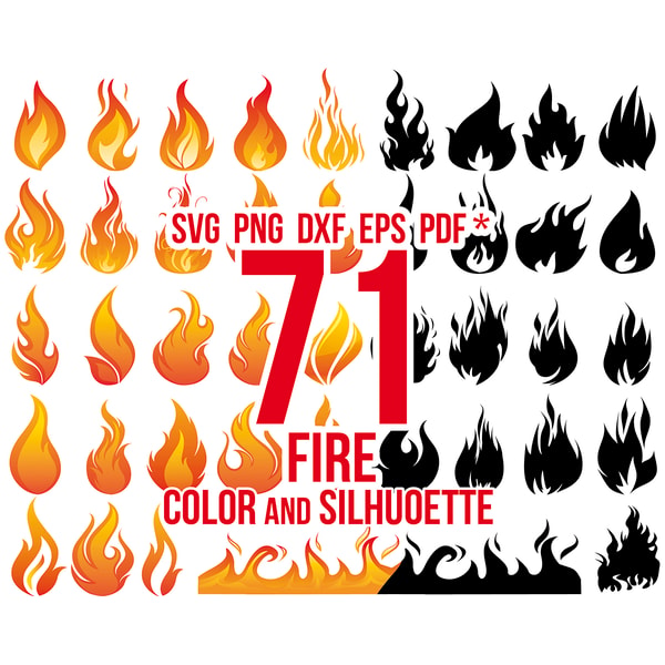 Fire Rays Svg Fire SVG Bundle, Fire ClipArt, Fire Svg Files, Fire Flames S | Inspire ...