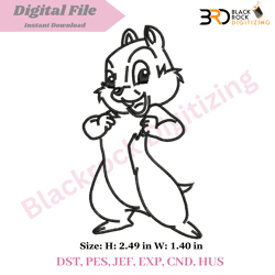chip and dale embroidery design | instant download