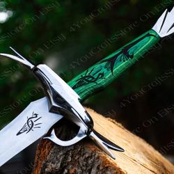 custom wheel of time sword, viking sword, buster sword, hand forged longsword,best gift sword, anniversary gift for him,