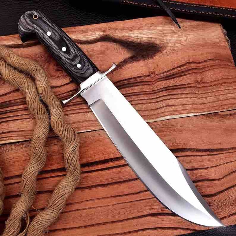Handmade Hunting Bowie Knife D2 Steel Hunting Knife Outdoors Knife Christmas Gift 2