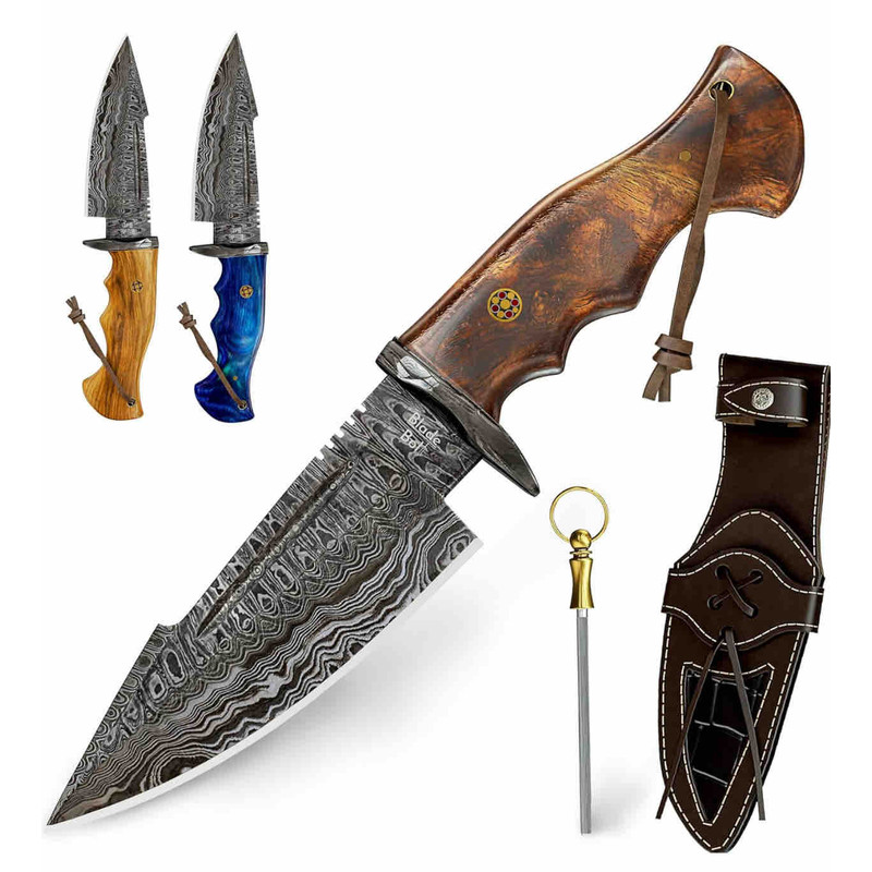Hunting Knife  Damascus Steel Hunting Knife  Best Christmas Gift For Him 0