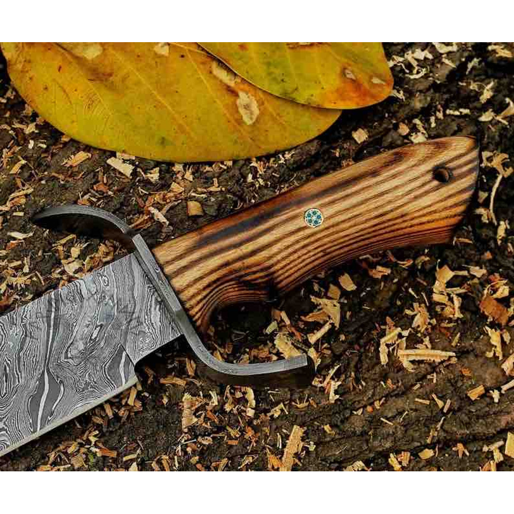 Hand Forged Damascus Steel Hunting Bowie Knife Outdoors Knife Camping Knife Bushcraft Knife Christmas Gift 2