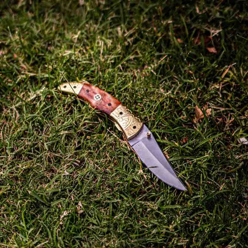 Fodling Pocket Knife Carbon Steel Pocket Knife Christmas Gift Best Outdoors Knife For Him Groomsmen Gift 0