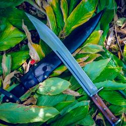 hunting knife , forged hunting bowie knife , bushcraft knife , full tang knife, christmas gift , best for groomsmen gift