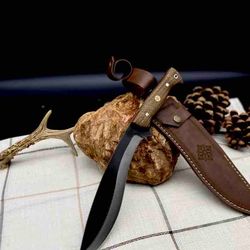 handmade kukri knfe , carbon steel hunting kukri knife , outdoors knife , hunting knife for camping , gift for him