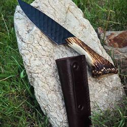 handmade hunting knife , carbon steel hunting knife , best gift for him , christmas gift, camping knife ,full tang knife