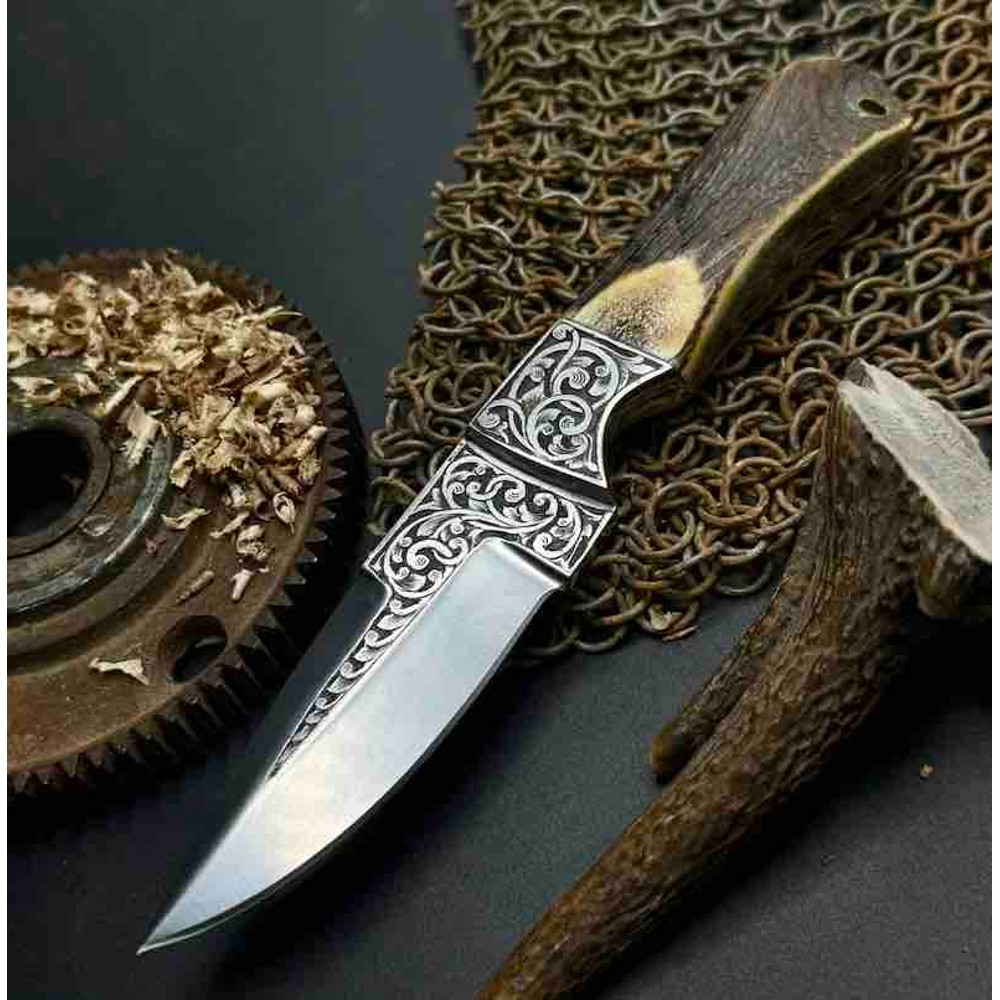 Hunting Knife Handmade D2 Steel Camping Knife Best Gift For Him Christmas Gift For Boyfriend 0