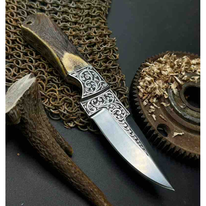 Hunting Knife Handmade D2 Steel Camping Knife Best Gift For Him Christmas Gift For Boyfriend 3