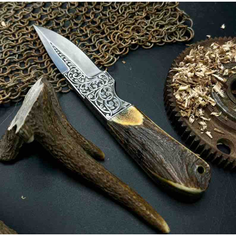 Hunting Knife Handmade D2 Steel Camping Knife Best Gift For Him Christmas Gift For Boyfriend 4