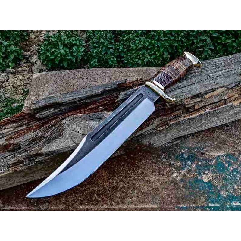 Hunting Bowie Knife Handmade Outdoor Knife Christmas Gift Bushcraft Knife Camping Knife Anniversary Gift 1