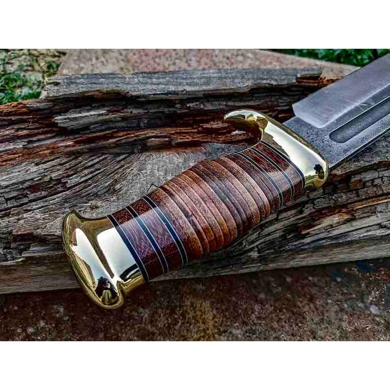 Hunting Bowie Knife Handmade Outdoor Knife Christmas Gift Bushcraft Knife Camping Knife Anniversary Gift 4