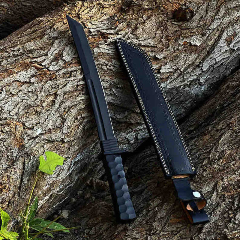 Tanto Knife  Hunting Tanto Knife  Outdoors Carbon Steel Knife  Christmas Gift Groomsmen Gift  Tanto Blade 2
