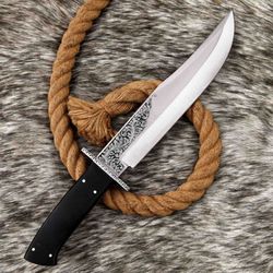 hunting knife for outdoors , engraved hunting bowie knife , christmas gift, anniversary gift, gift for boyfriend