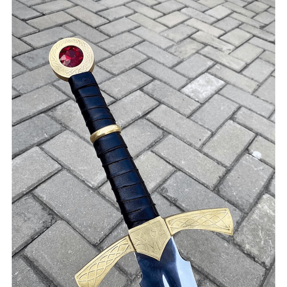 Throne Of Glass Goldryn Sword Medieval Royal Ruby Hilt Fantasy Sword 1