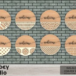 patterned door hanger bundle - two layer welcome sign designs - ideal for diy home decor 690