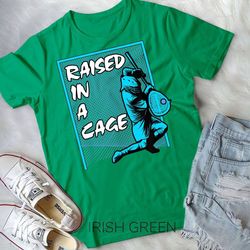 raised in a cage lacrosse tee shirt - lax goalie shirt gifts unisex t-shirt