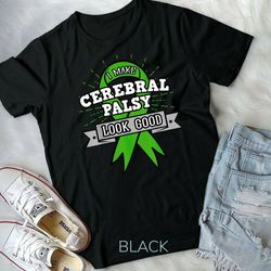 cerebral palsy shirt green ribbon cp awareness disease gift unisex t-shirt