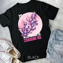 japanese aesthetic pink moon cherry blossom sakura flowers unisex form t-shirt