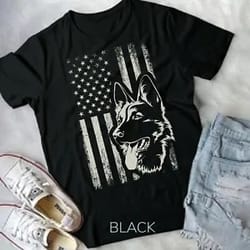 patriotic german shepherd american flag dog lover gift unisex form t-shirt