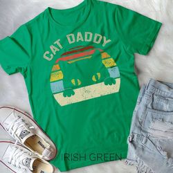cat daddy men vintage retro black cats dad fathers day gift unisex t-shirt