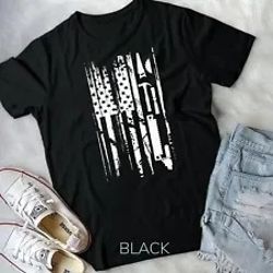 american flag woodworking gift carpenter wood working unisex t-shirt
