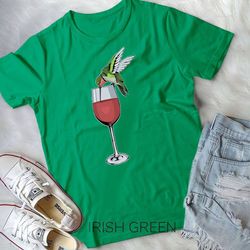 hummingbird wine tshirt bird spirit animal wine hummingbird unisex t-shirt