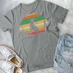 italian greyhound vintage silhouette 60s 70s retro dog gift unisex t-shirt