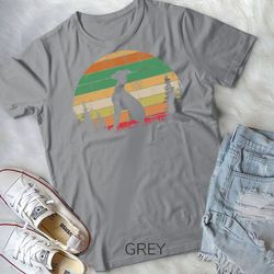italian greyhound vintage silhouette 60s 70s retro dog gift shirt unisex t-shirt