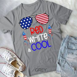 kids boys kids 4th of july red white and cool sunglasses girls unisex t-shirt