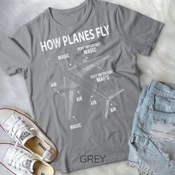 funny aviation airplane gift pilot t-shirt unisex t-shirt