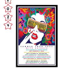 magic city hippies summer tour 2023 with pink skies poster
