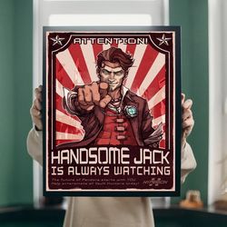 Handsome Jack Posters, Borderlands Posters, Gaming Posters, No Framed, Gift