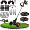 20V Cordless Grass Trimmer Edger 2 Batteries Included 3in1 Lawn Care Tool For Weed Wacking Lawn Mo 0