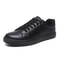 Mens White Black Comfortable Casual Shoes, Lightweight Solid Skateboard Sneakers for Walking, Durable Leisure Footwear