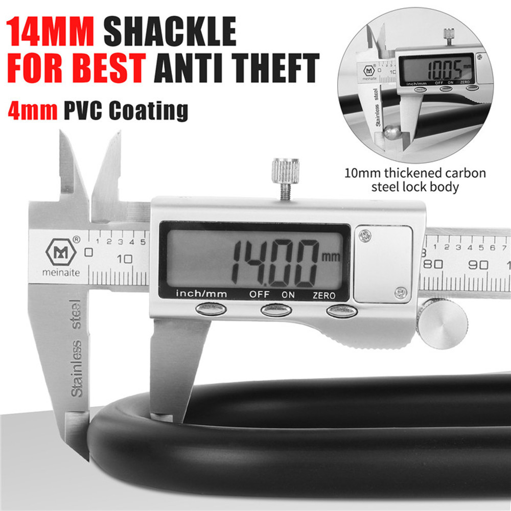 WEST BIKING AntiTheft Bicycle U Lock For MTB Road Bikes Cycling Steel Security ULocks Durable Bike 3