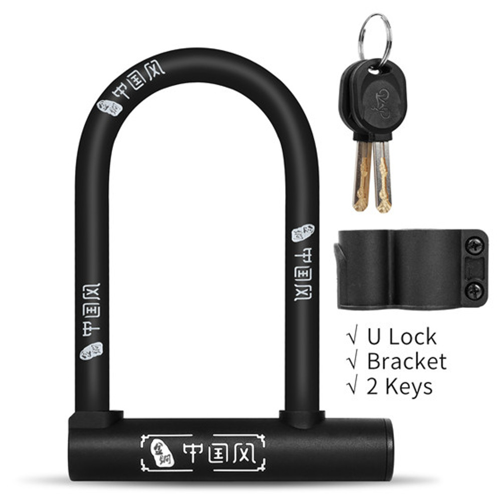 WEST BIKING AntiTheft Bicycle U Lock For MTB Road Bikes Cycling Steel Security ULocks Durable Bike 6