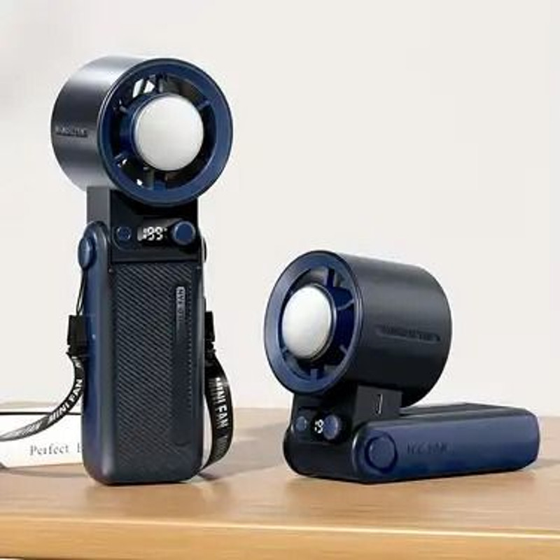 8000mAh Turbo Handheld Fan 199 Adjustable Speeds LED Digital Display Powerful Portable Cooling Fan 1