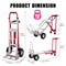 ROOMARK Convertible Hand Truck Dolly HeavyDuty Moving Cart With Telescopic Frame NonSlip Wheels And 5